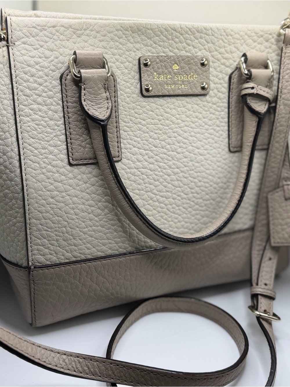 Kate Spade Bay Street Small Camryn Two-Tone Leather Satchel